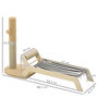 Voir la diapositive 3 : PAWHUT Lit pour chat arbre à chat griffoir grattoir avec hamac et pompon suspendu dim. 88,5L x 31,5l x 54,5H cm naturel