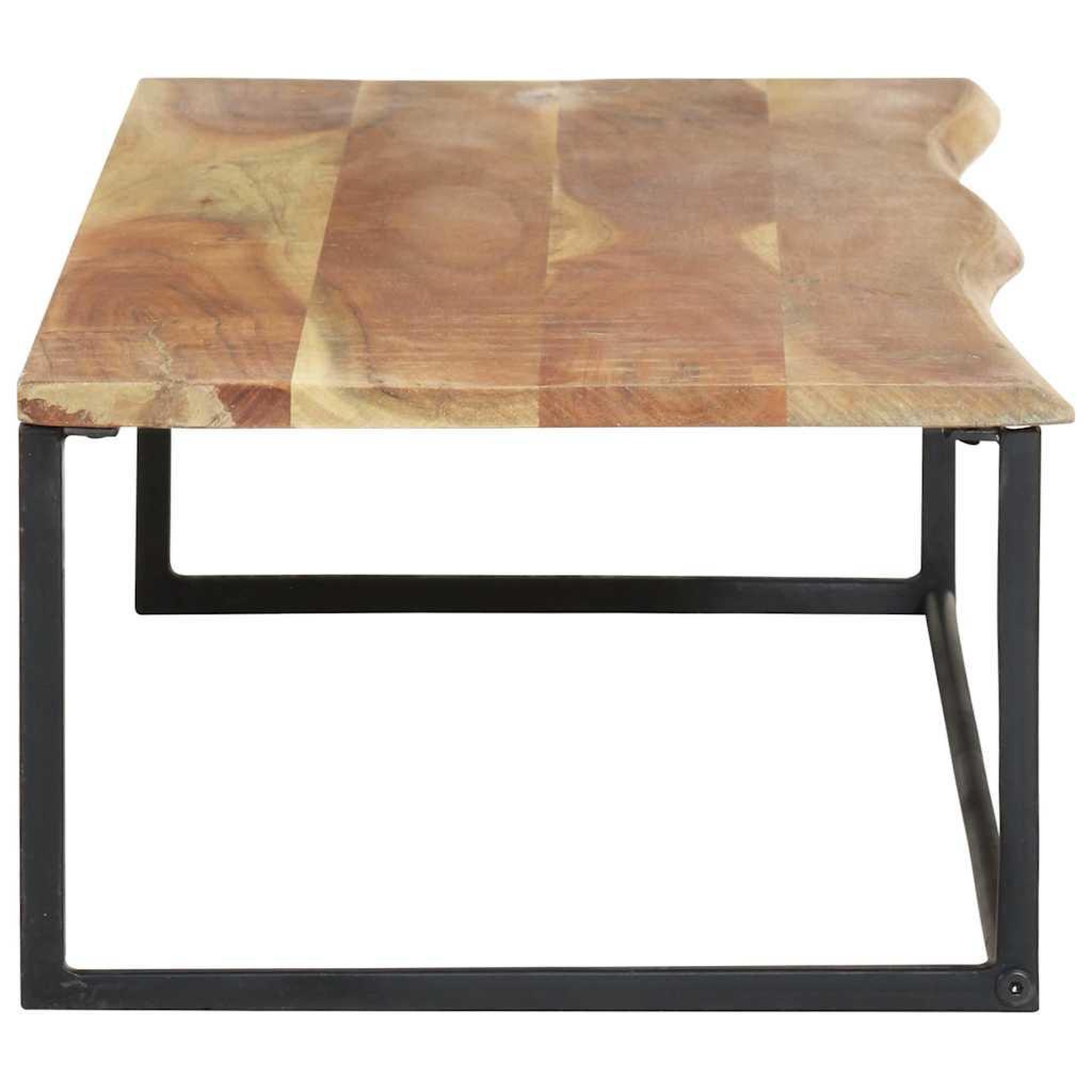 Voir la diapositive 4 : VIDAXL Patere a bord naturel 100x35x22 cm bois d'acacia massif