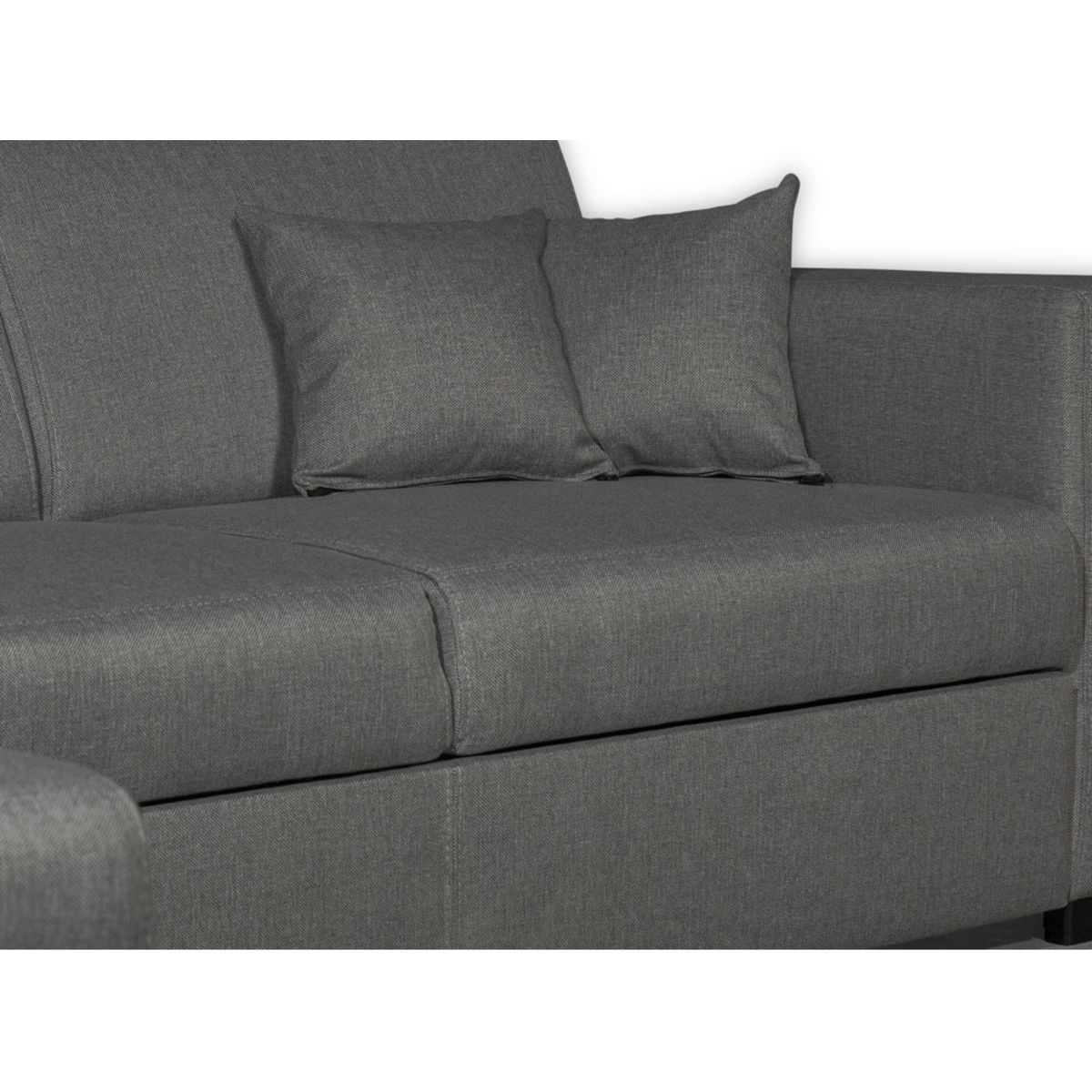 Canapé d'angle gauche convertible  4 places avec coffre tissu CARIBEA