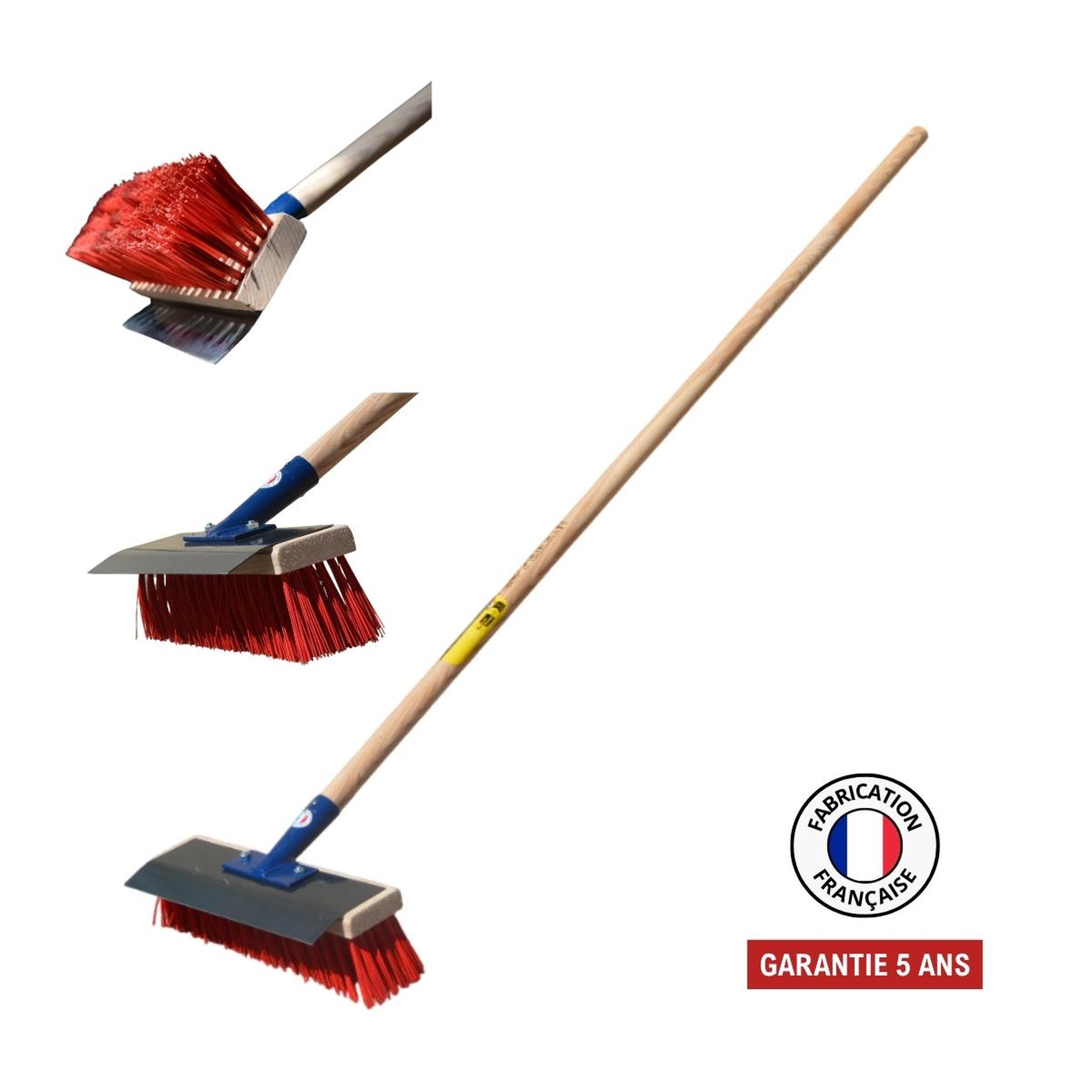 OUTILS PERRIN Balai racloir 32 cm - lame réversible - manche 150 cm pefc