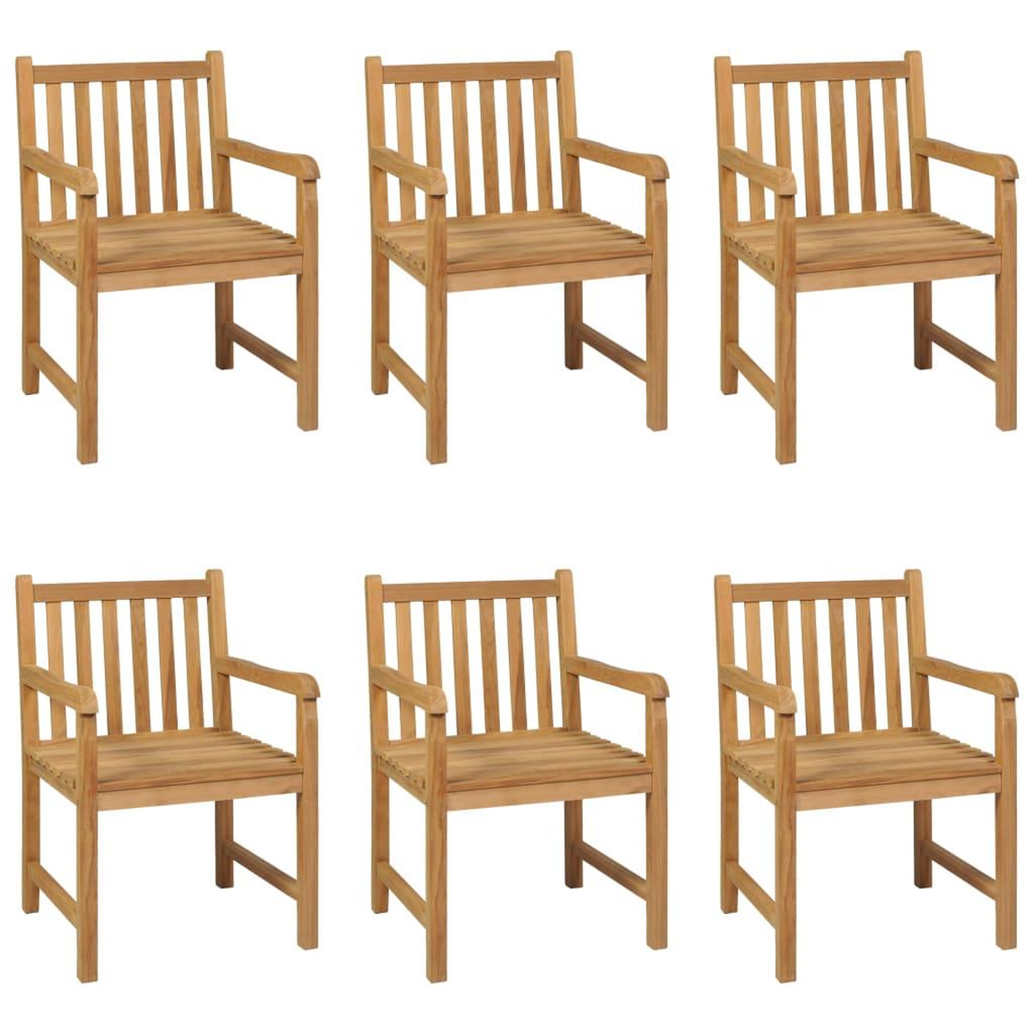 Voir la diapositive 3 : VIDAXL Ensemble a manger de jardin 7 pcs Bois de teck solide