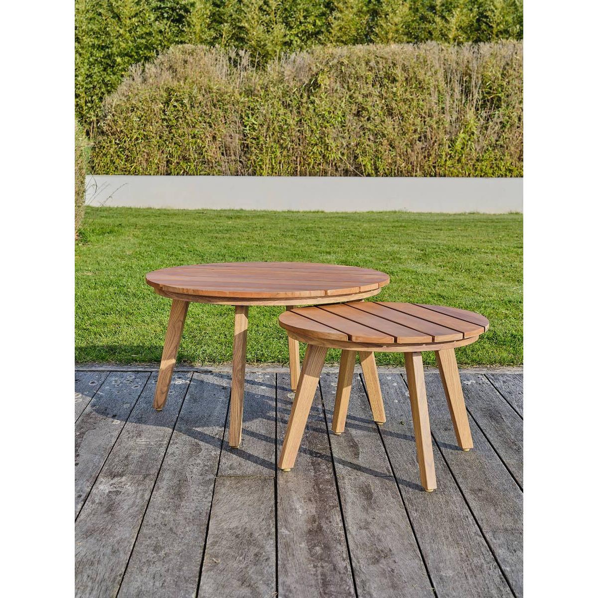 Voir la diapositive 5 : DCB GARDEN Salon de Jardin 5 Places  Palmas  188cm Naturel & Gris