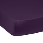 DODO Drap housse Harmonie Satin de coton coloris Aubergine. Coloris disponibles : Violet