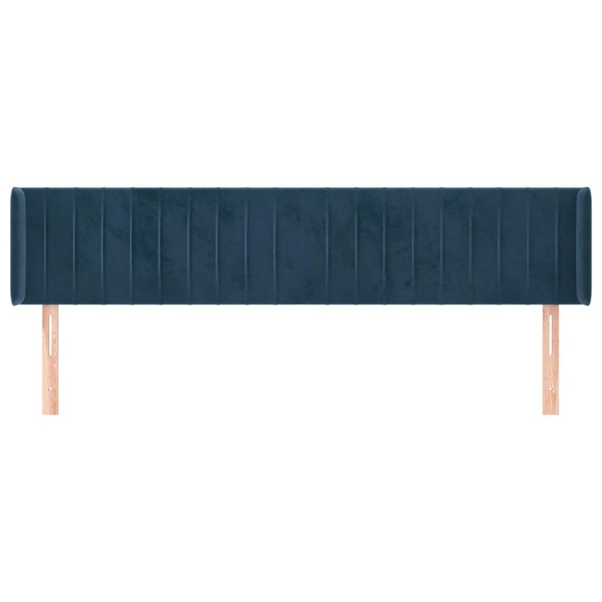 VIDAXL Tete de lit avec oreilles Bleu fonce 203x16x78/88 cm Velours