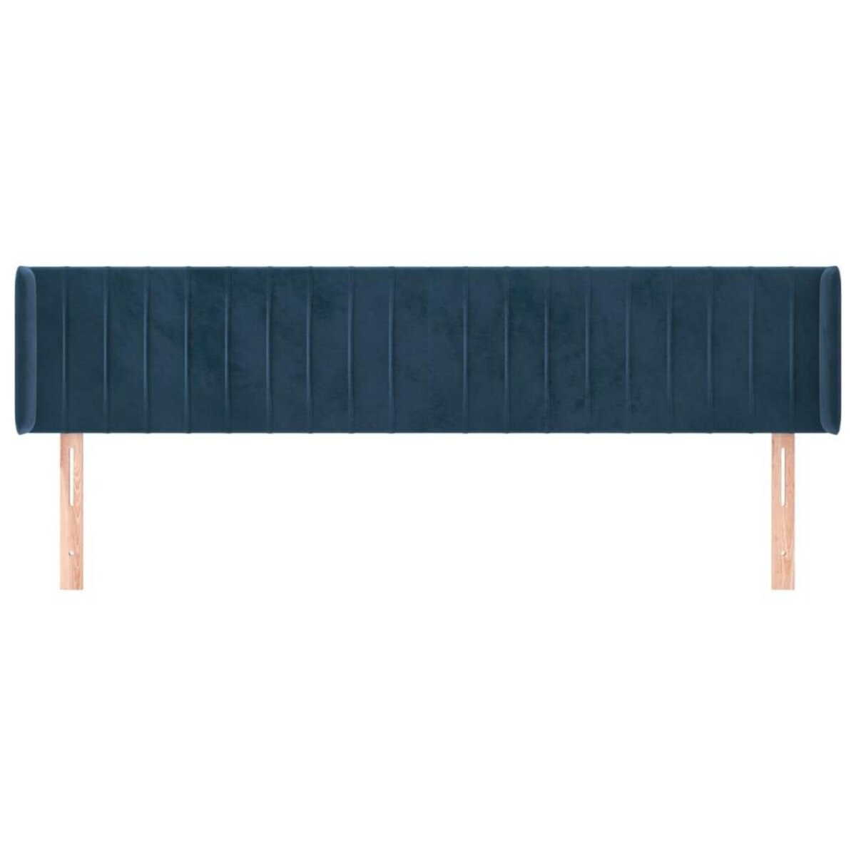 VIDAXL Tete de lit avec oreilles Bleu fonce 203x16x78/88 cm Velours