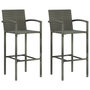 Voir la diapositive 5 : VIDAXL Ensemble de bar de jardin 3 pcs Gris