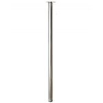 CENTRALE BRICO Pied de table carré fixe acier brossé gris, 80 cm