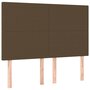 Voir la diapositive 2 : VIDAXL Tetes de lit 4 pcs Marron fonce 72x5x78/88 cm Tissu