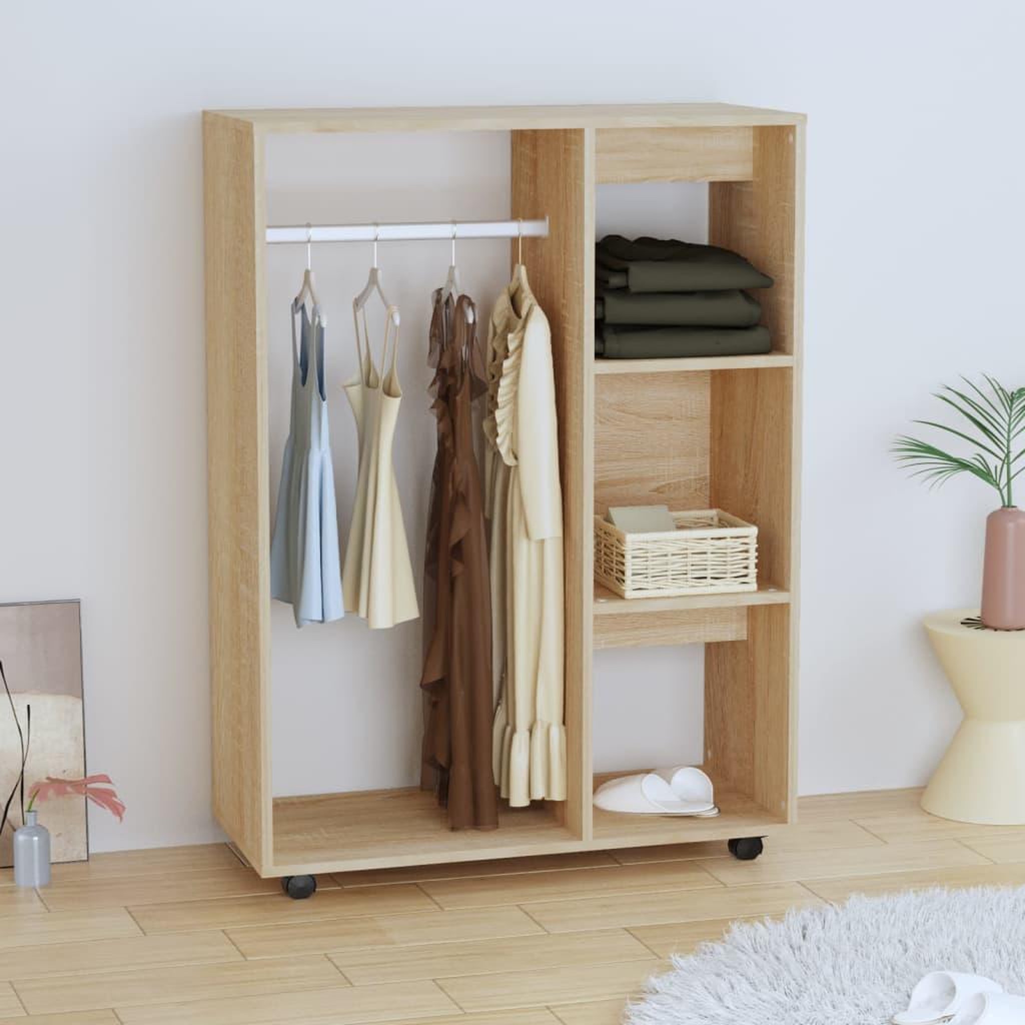 Voir la diapositive 3 : VIDAXL Garde-robe Chene sonoma 80x40x110 cm Bois d'ingenierie