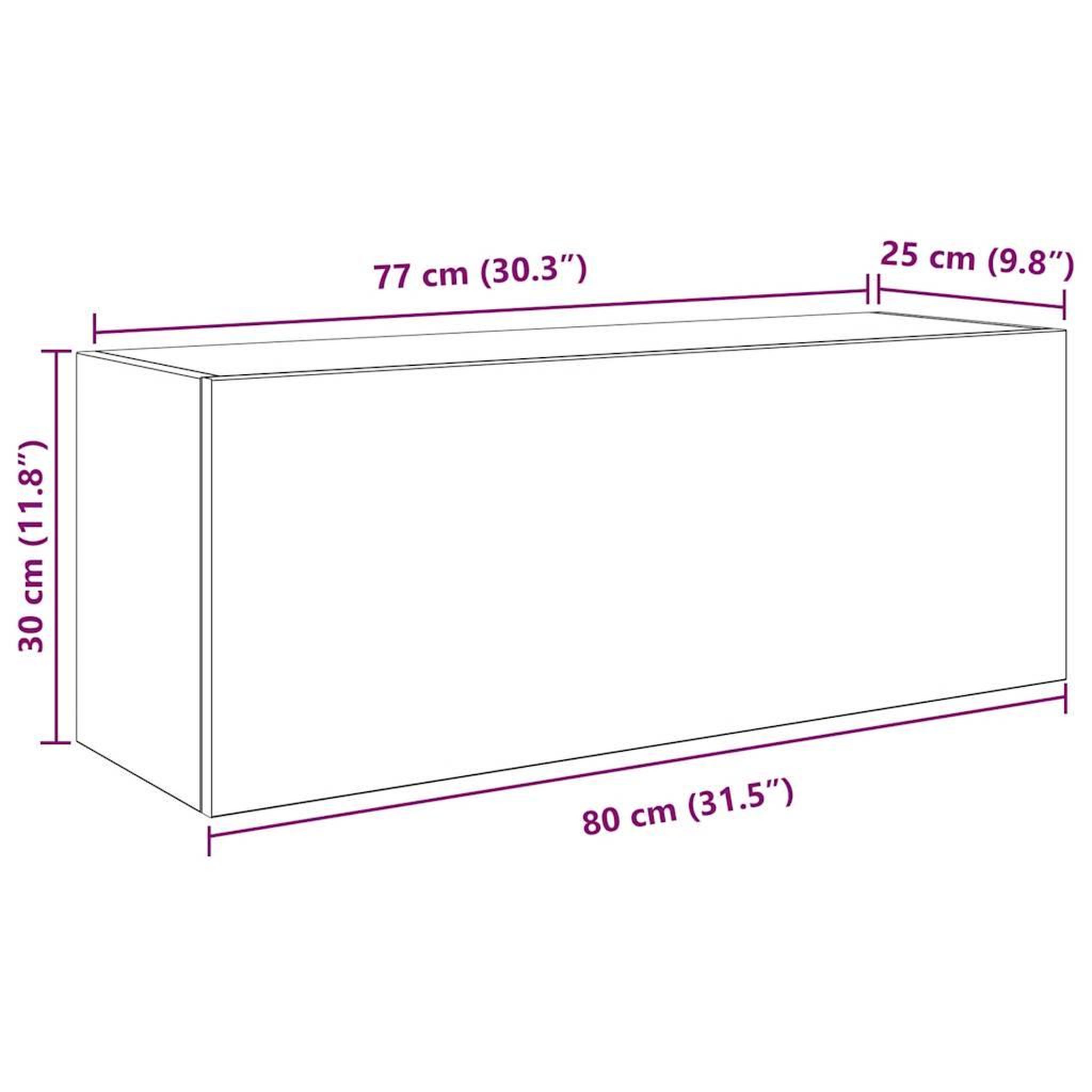 Voir la diapositive 6 : VIDAXL Armoire murale de bain chene fume 80x25x30 cm bois d'ingenierie