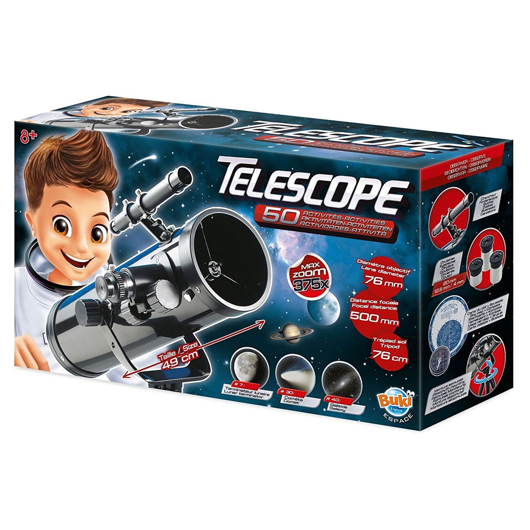 Voir la diapositive 4 : BUKI Télescope 50 activités