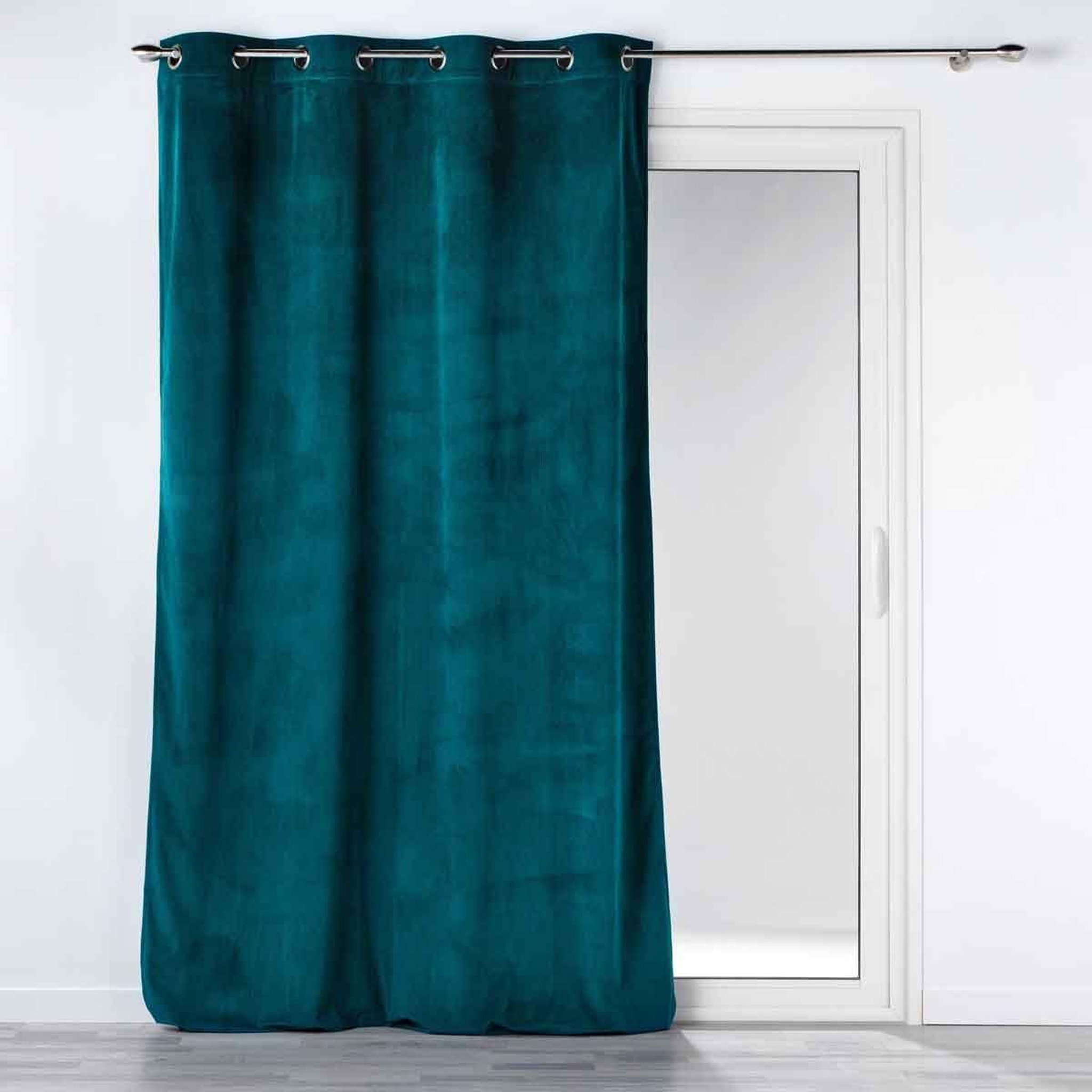 Douceur d'Intérieur Rideau à œillets  casual  140x260cm pétrole