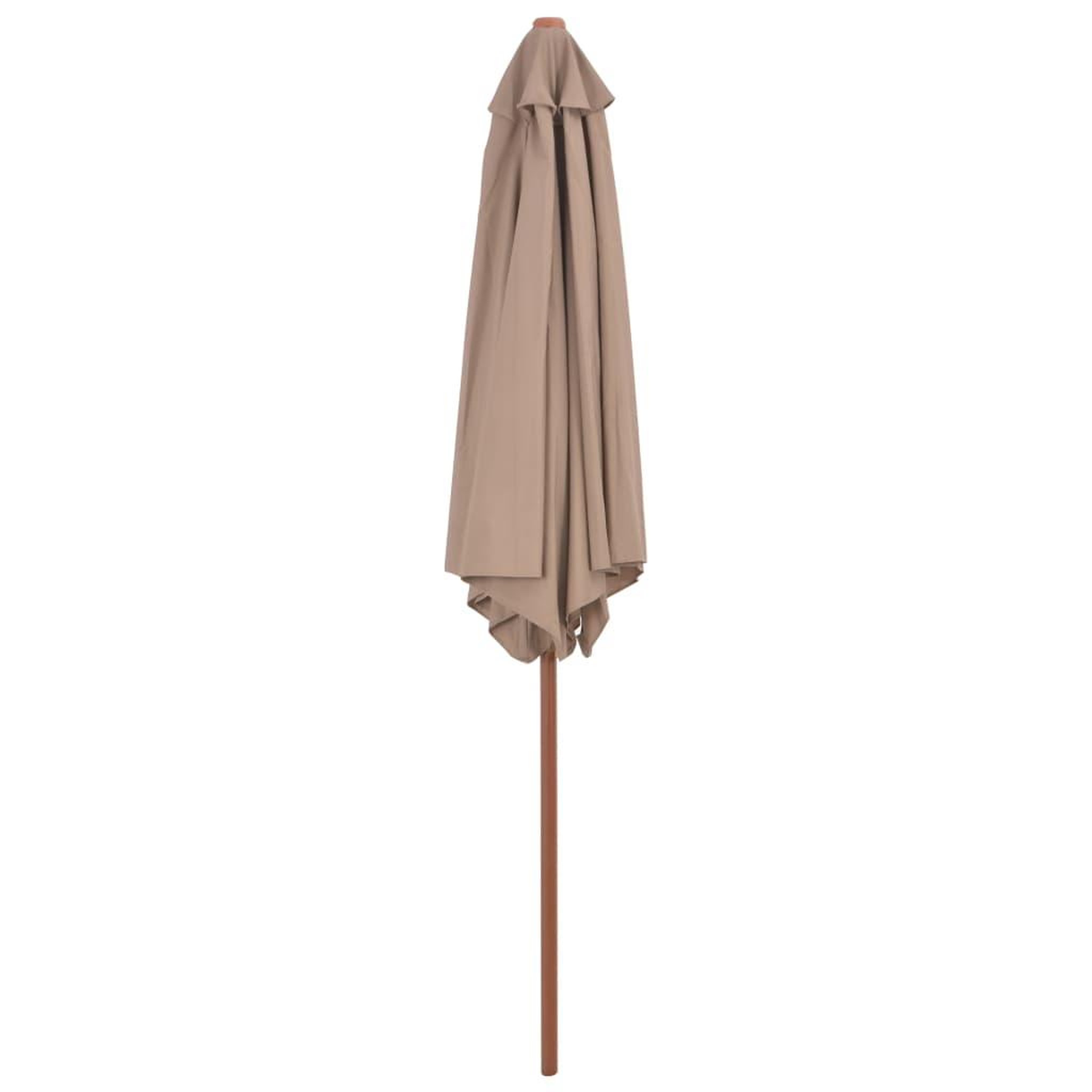 Voir la diapositive 3 : VIDAXL Parasol d'exterieur avec mat en bois 270 cm taupe