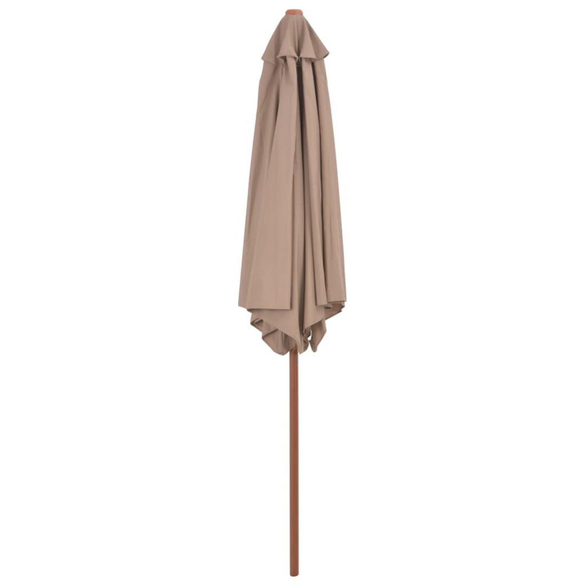 VIDAXL Parasol d'exterieur avec mat en bois 270 cm taupe