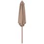 Voir la diapositive 3 : VIDAXL Parasol d'exterieur avec mat en bois 270 cm taupe