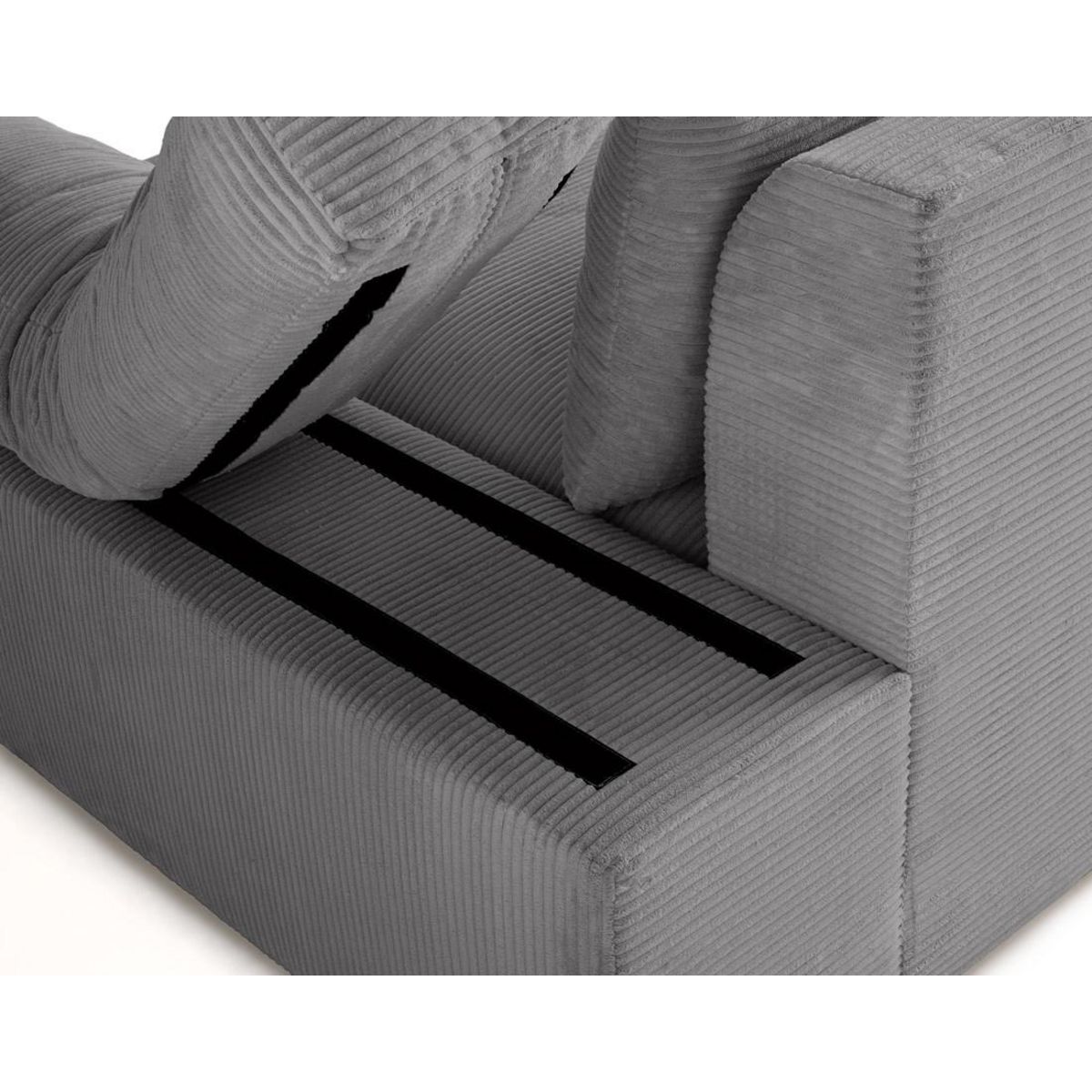 LISA DESIGN Aspen - fauteuil xl - assise profonde - velours côtelé