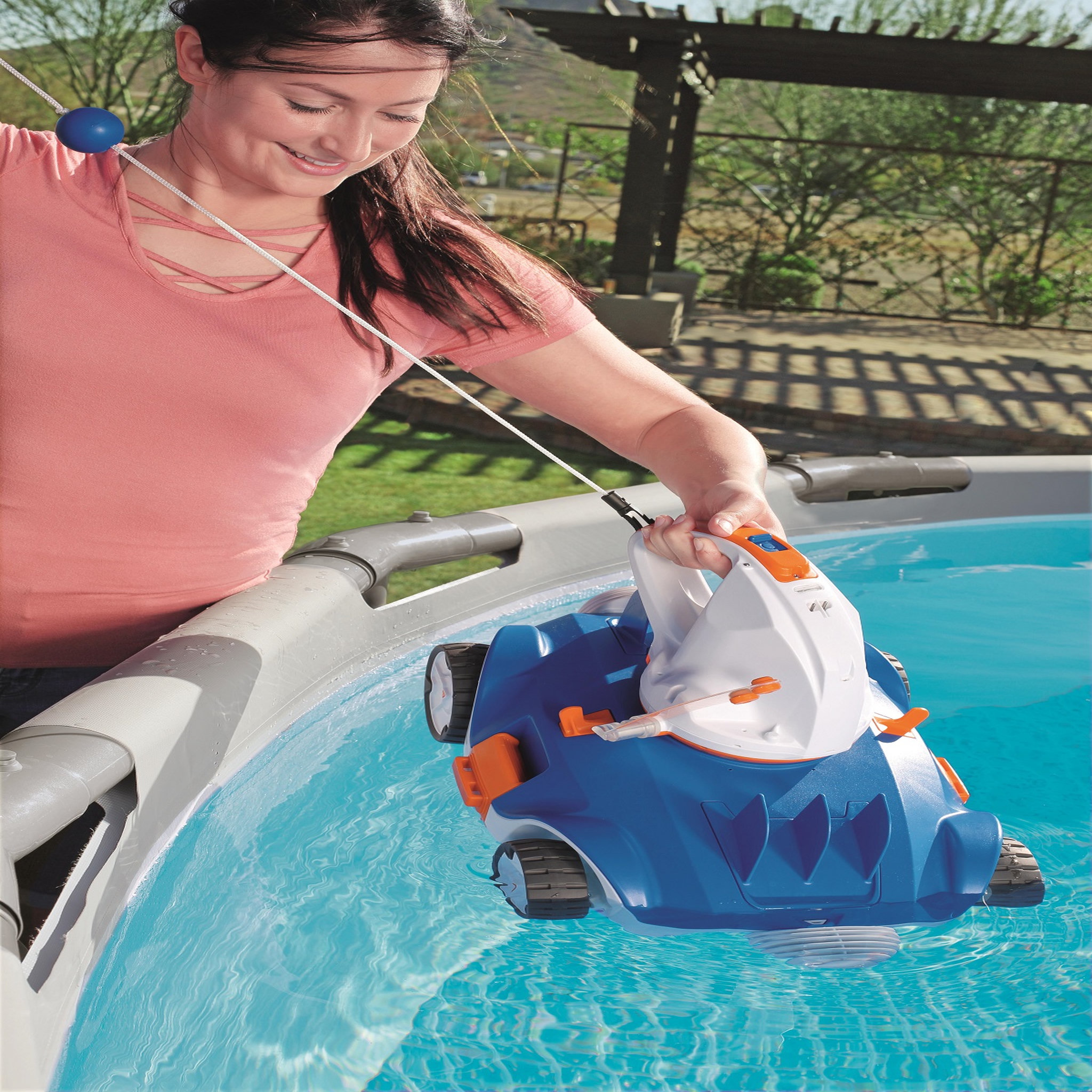 Voir la diapositive 5 : BESTWAY Robot aspirateur de piscine autonome Aquatronix