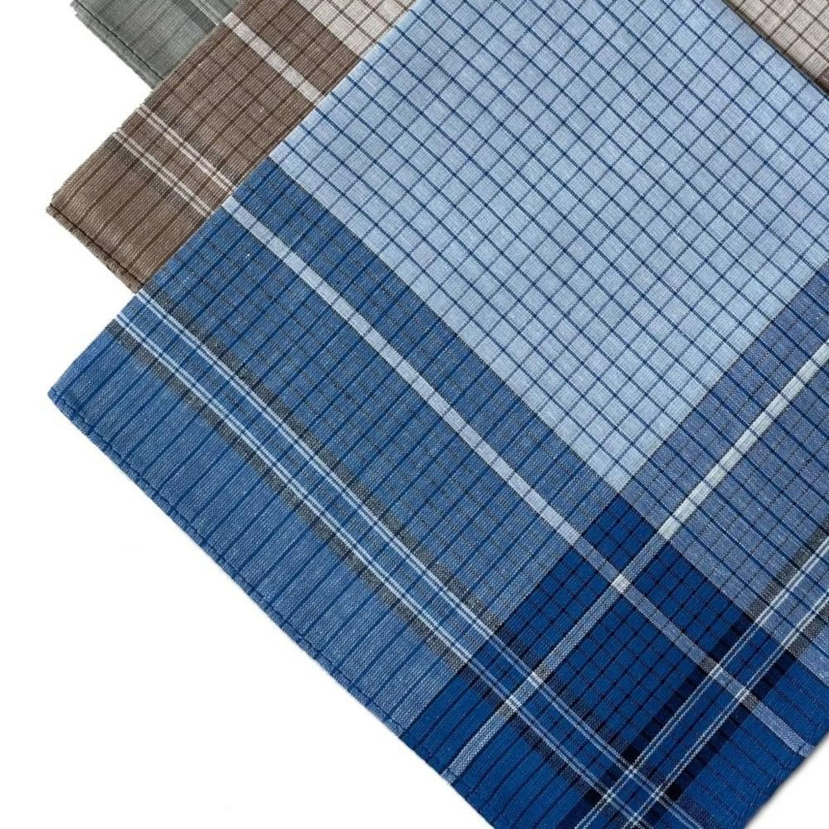 VANDERSICKEL Lot de 12 mouchoirs Homme 40x40cm 100% coton