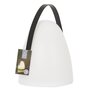 TOILINUX Lampe d'extérieur à poser avec poignée - Hauteur 30 cm - Blanc et Noir