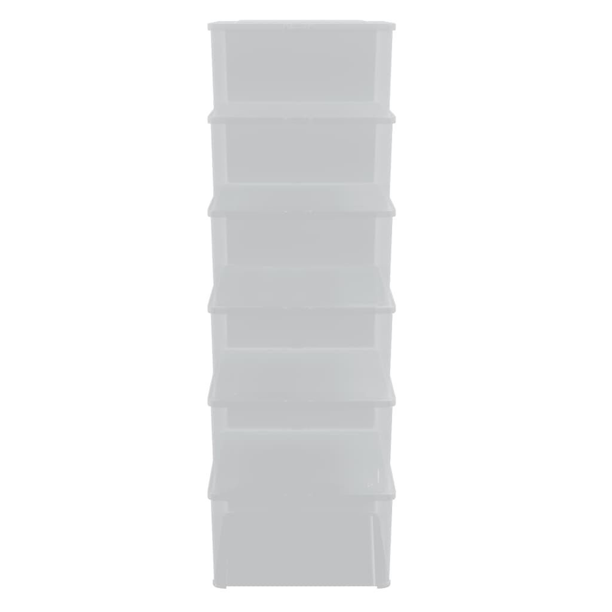 Voir la diapositive 4 : VIDAXL Boîtes de rangement en plastique 6 pcs 10 L empilables