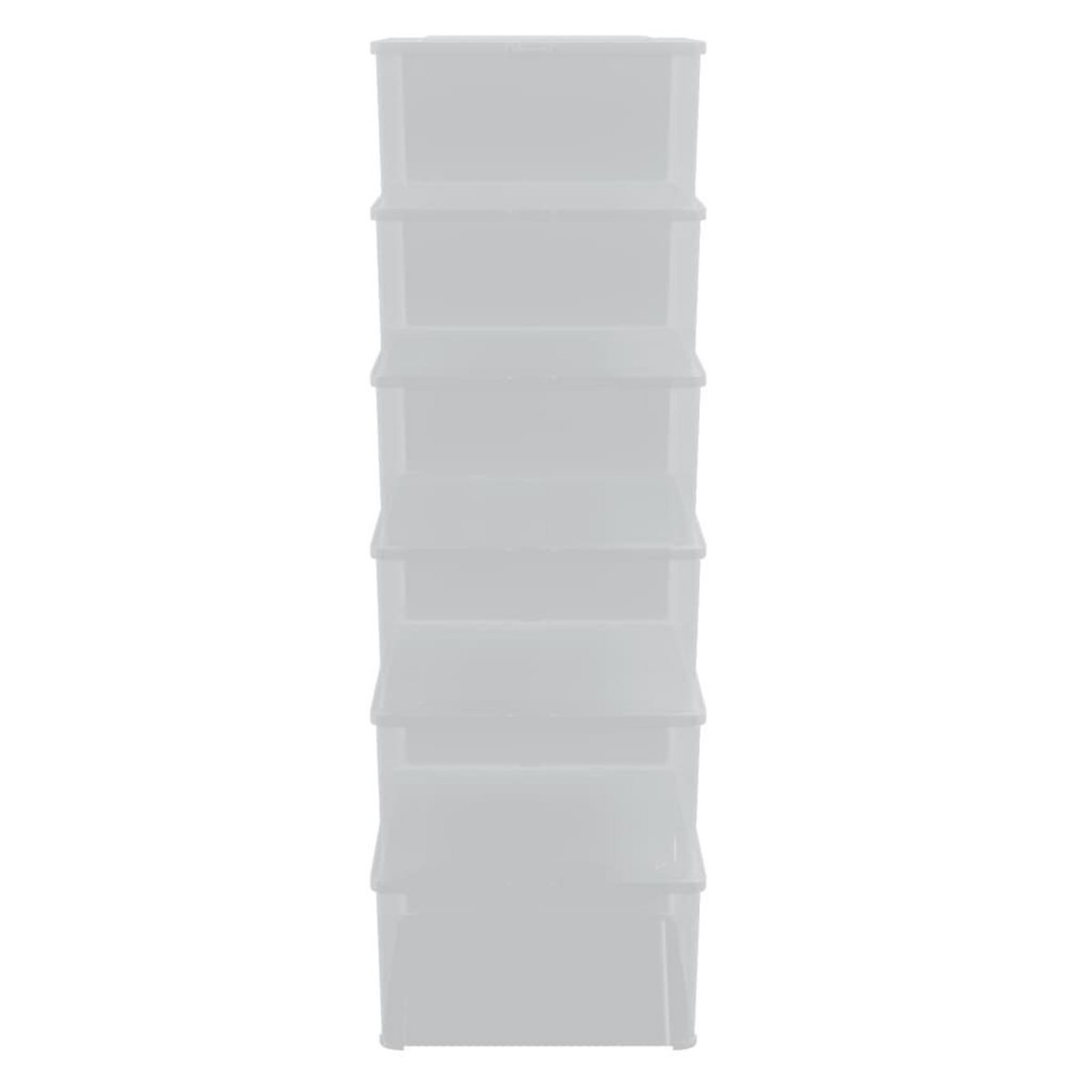 VIDAXL Boîtes de rangement en plastique 6 pcs 10 L empilables