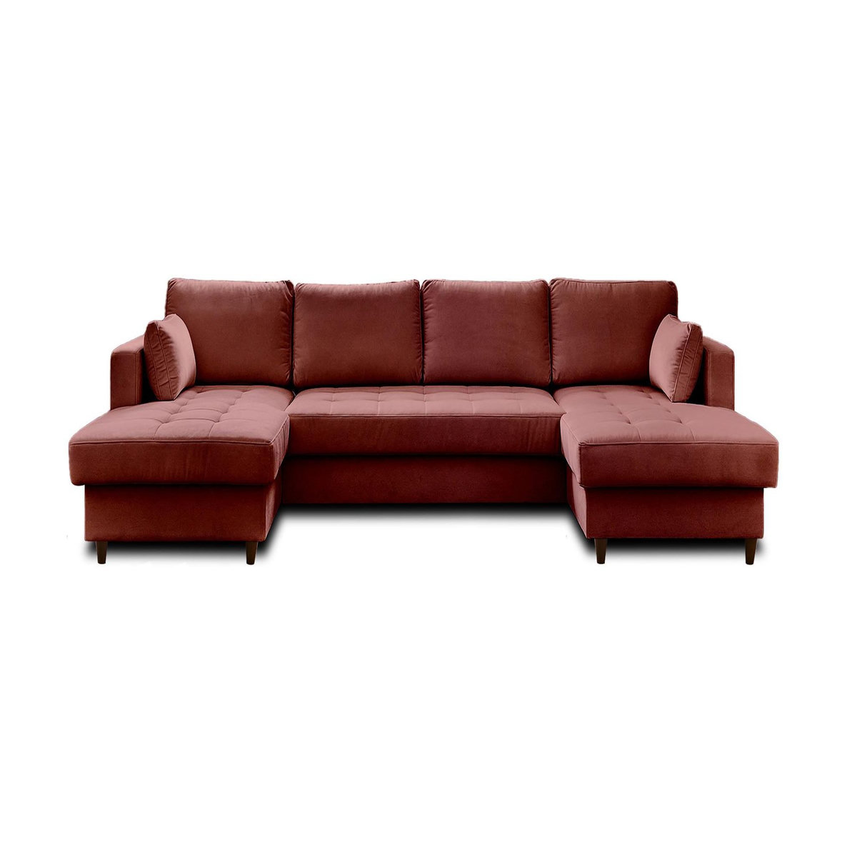 LISA DESIGN Anna - canapé panoramique en u - 7 places - convertible avec coffre - en velours