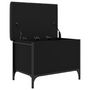 Voir la diapositive 5 : VIDAXL Banc de rangement noir 62x42x45 cm bois d'ingenierie