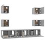 Voir la diapositive 4 : VIDAXL Ensemble de meubles TV 7 pcs Sonoma gris Bois d'ingenierie