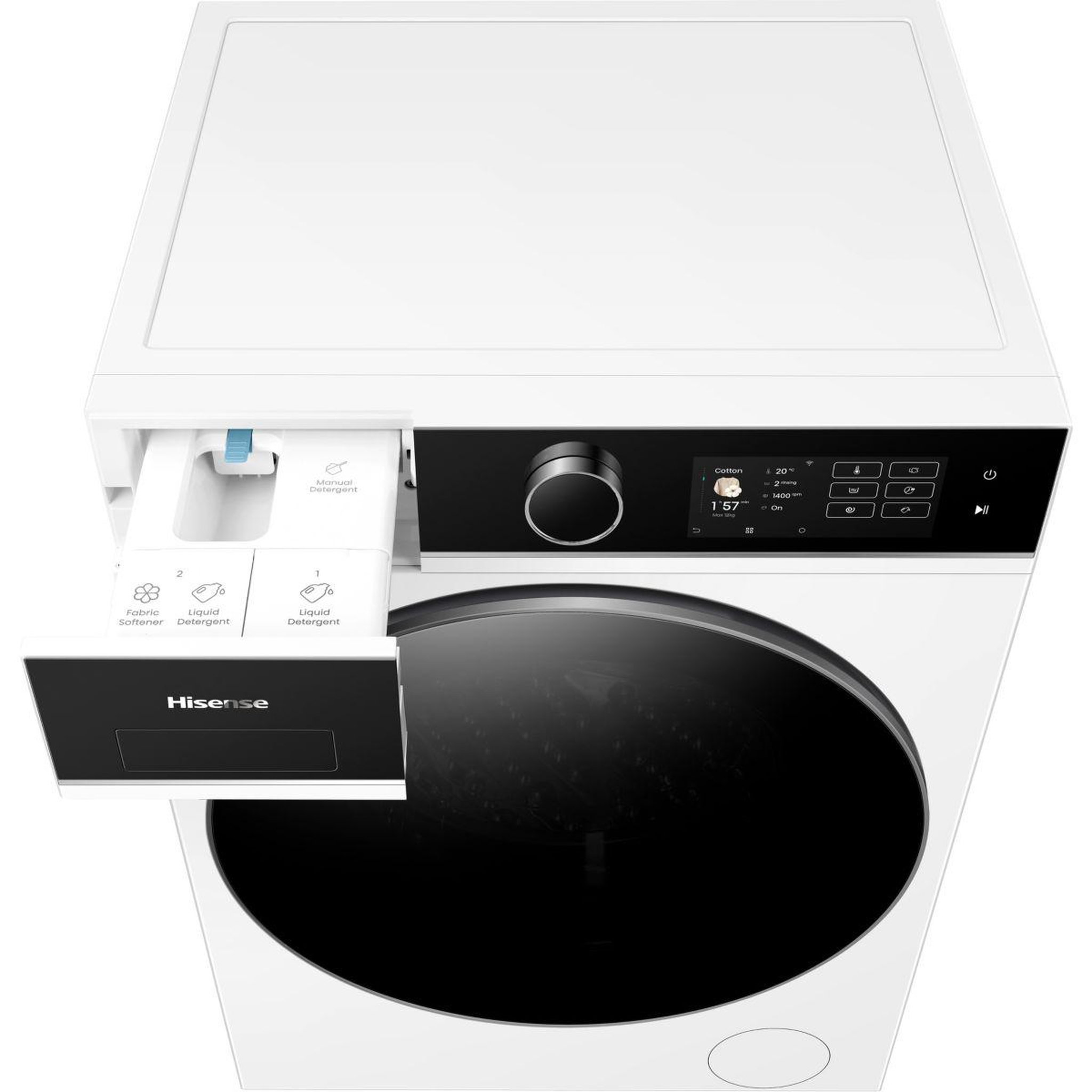 Voir la diapositive 4 : Hisense Lave linge séchant hublot wd5i1245bwrh - 12/8 kg - 1400 tr/min - classe a - moteur inverter - dosage automatique - connecté