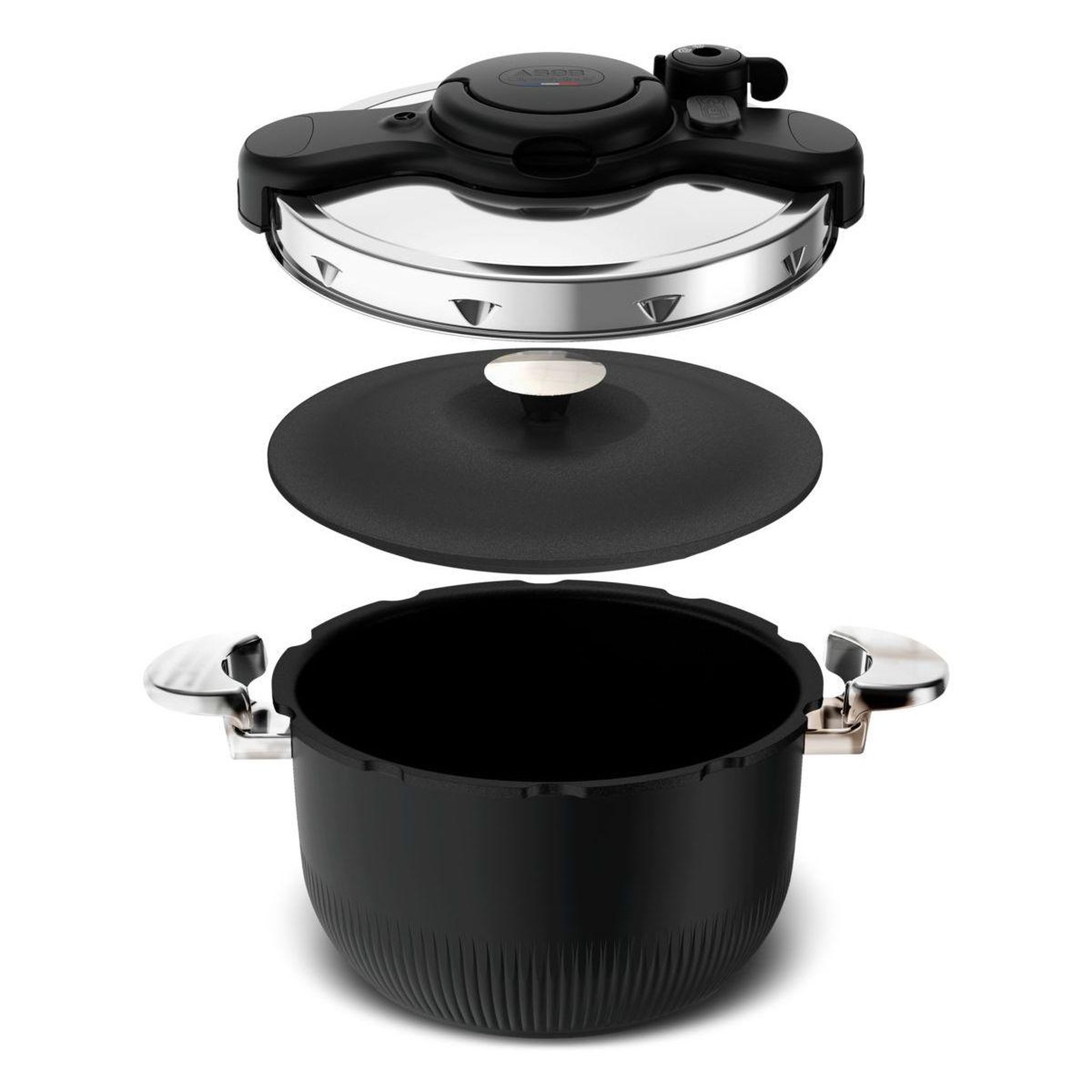 Voir la diapositive 3 : SEB Autocuiseur cocotte 3 en 1 tempo 6l noir