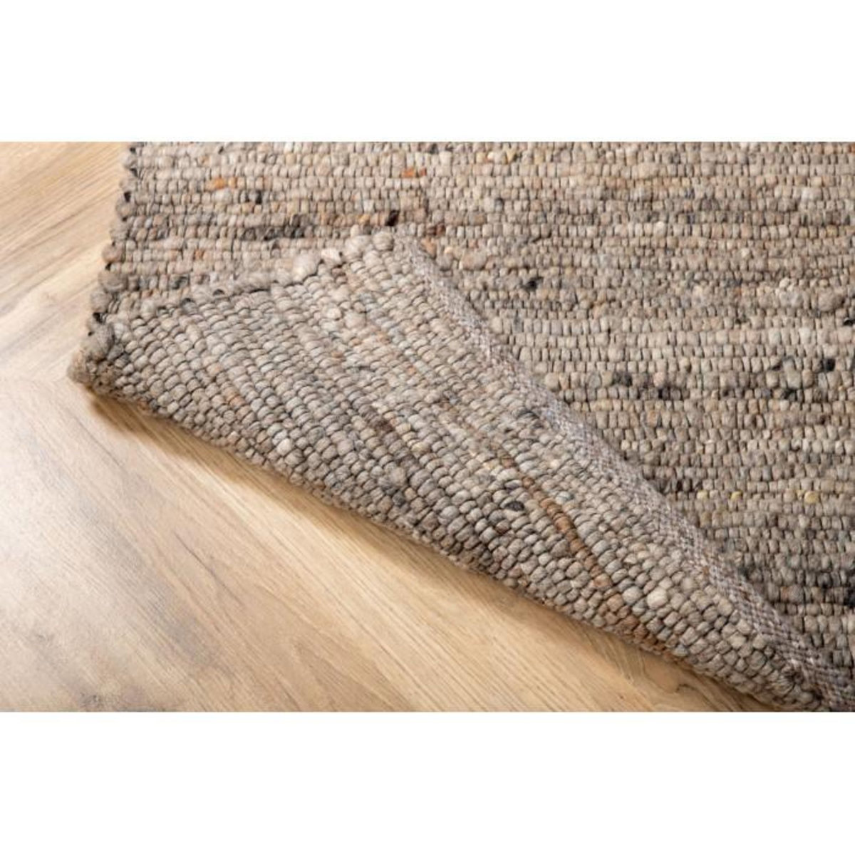 Paris Prix Tapis Déco en Laine  Loump  200x300cm Gris & Beige