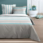 Voir la diapositive 1 : STOF Housse de couette 260x240 finition rabat + 2 taies coton 57 fils