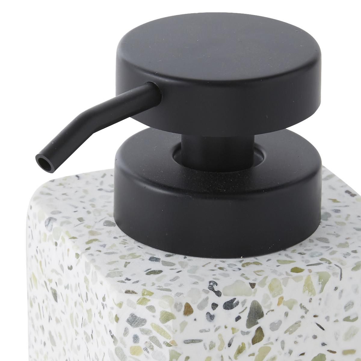 GUY LEVASSEUR Set salle de bain terrazzo 2 pièces distributeur vert