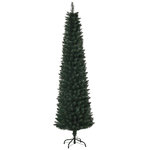 HOMCOM Sapin de Noël artificiel mince dia. 56xH.180 cm 380 branches grand réalisme support métal pliable antidérapant