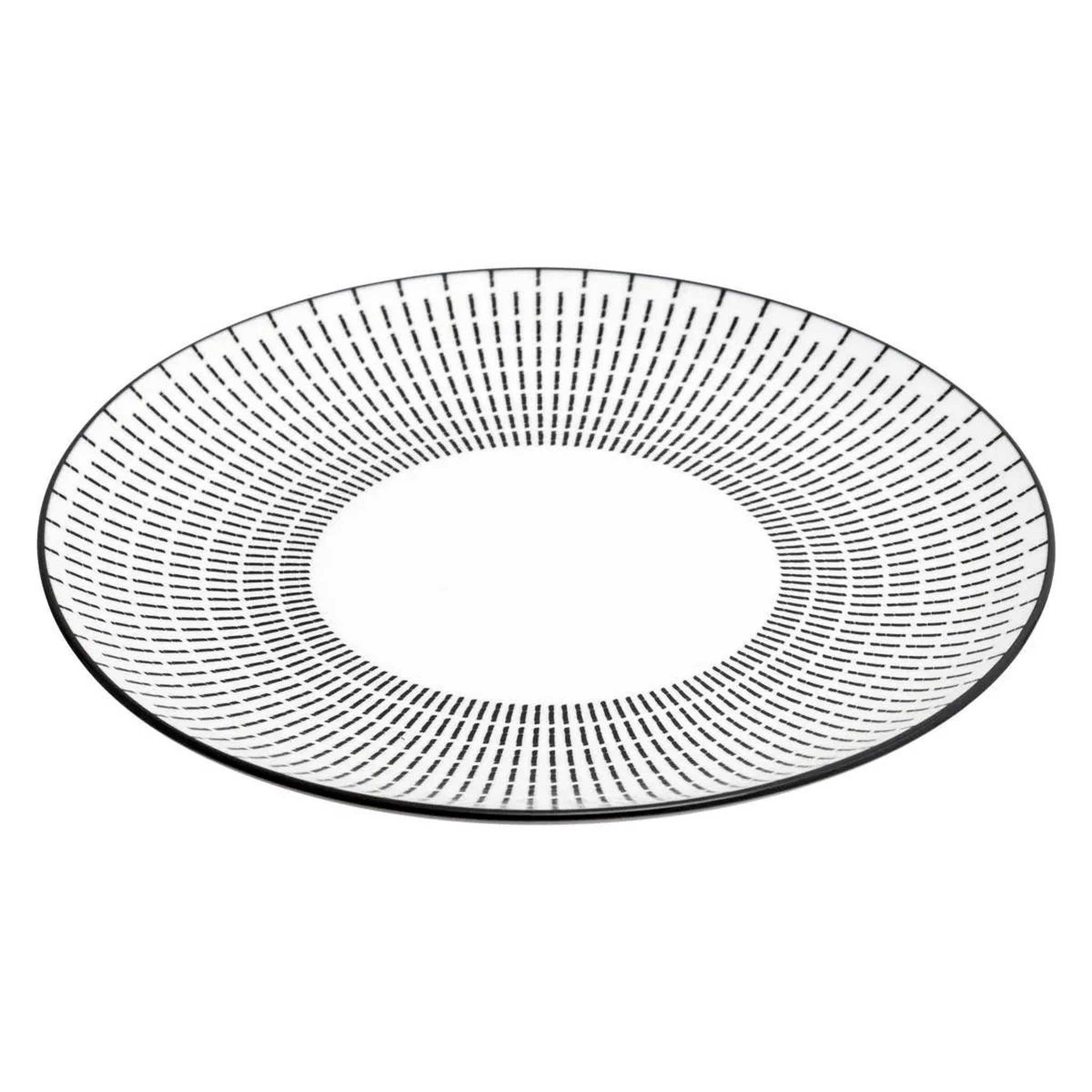 Voir la diapositive 3 : SECRET DE GOURMET Lot de 6 assiettes plates porcelaine  lunis  27cm noir
