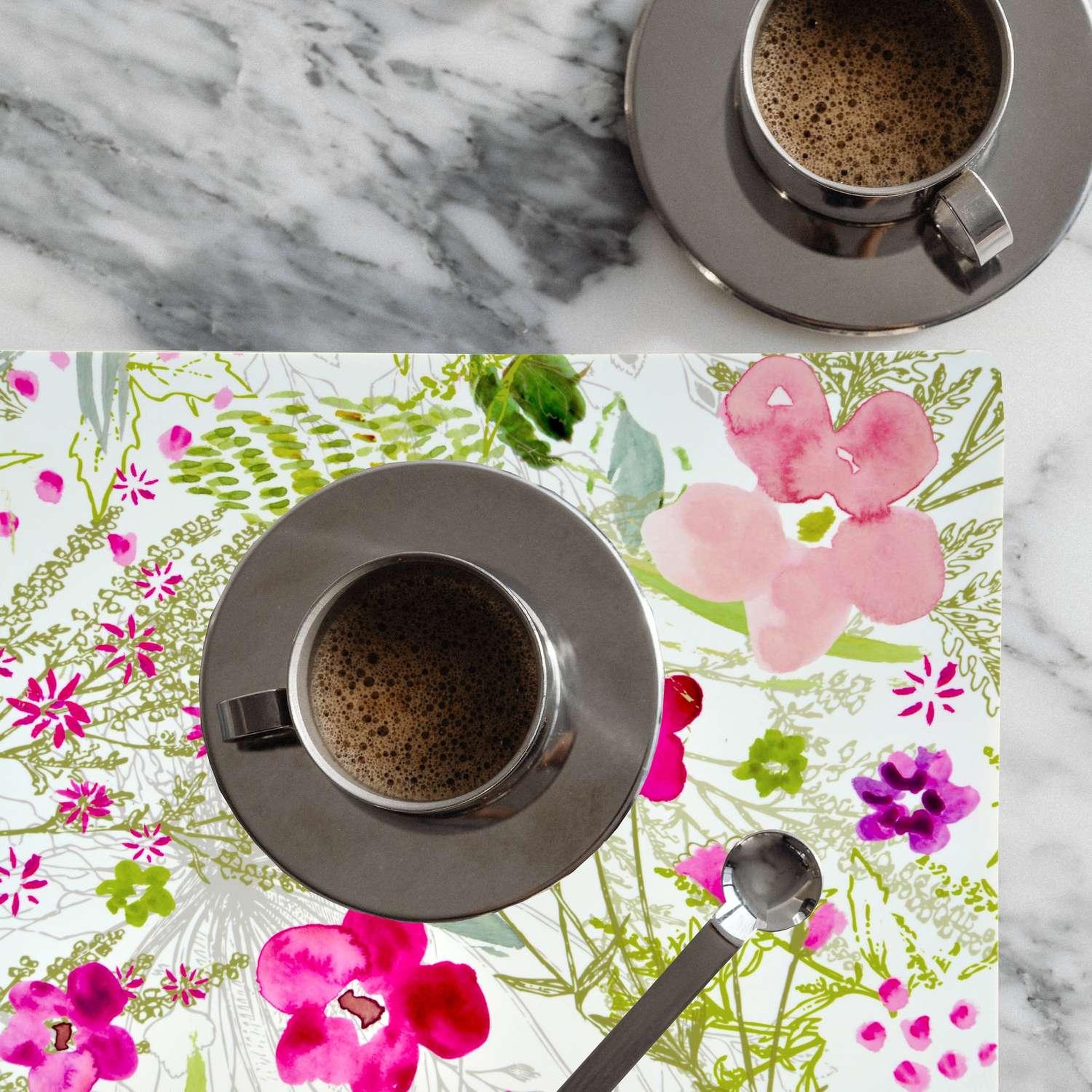 Voir la diapositive 2 : TOILINUX Lot de 6 sets de table chloris - 28 x 43 cm - rose