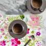 Voir la diapositive 2 : HABITABLE Lot de 6 sets de table Chloris - 28 x 43 cm - Rose