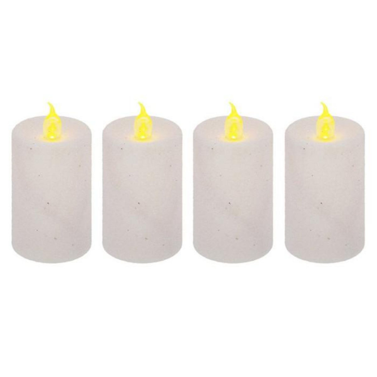 FEERIC LIGHT & CHRISTMAS Lot de 4 Bougies Votives  Colorama  7cm Blanc