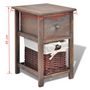 Voir la diapositive 6 : VIDAXL Table de chevet Bois Marron
