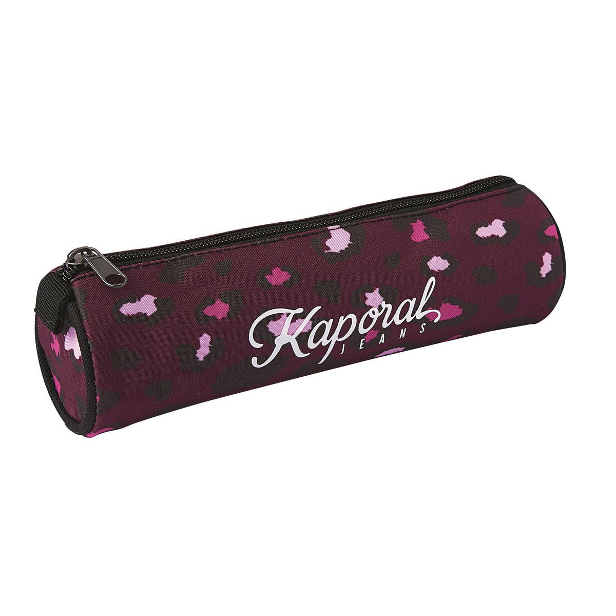 KAPORAL  Trousse ronde fille Ado bordeaux et rose motifs tâchetés