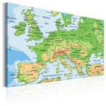 Paris Prix Tableau Imprimé  Map of Europe. Coloris disponibles : Multicolore