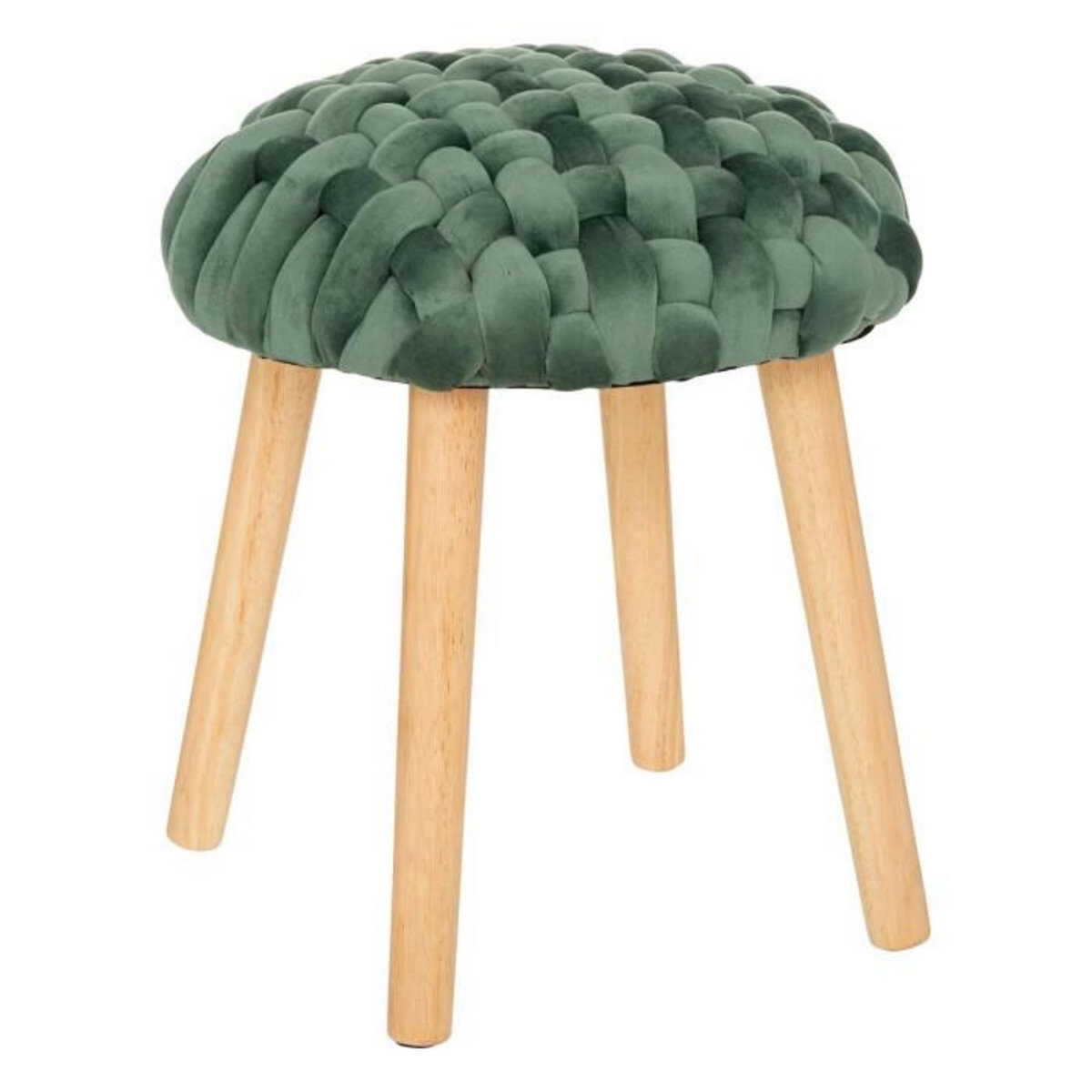 ATMOSPHERA Tabouret Design  Tricot  43cm Vert Jade