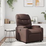 VIDAXL Fauteuil inclinable Marron Similicuir