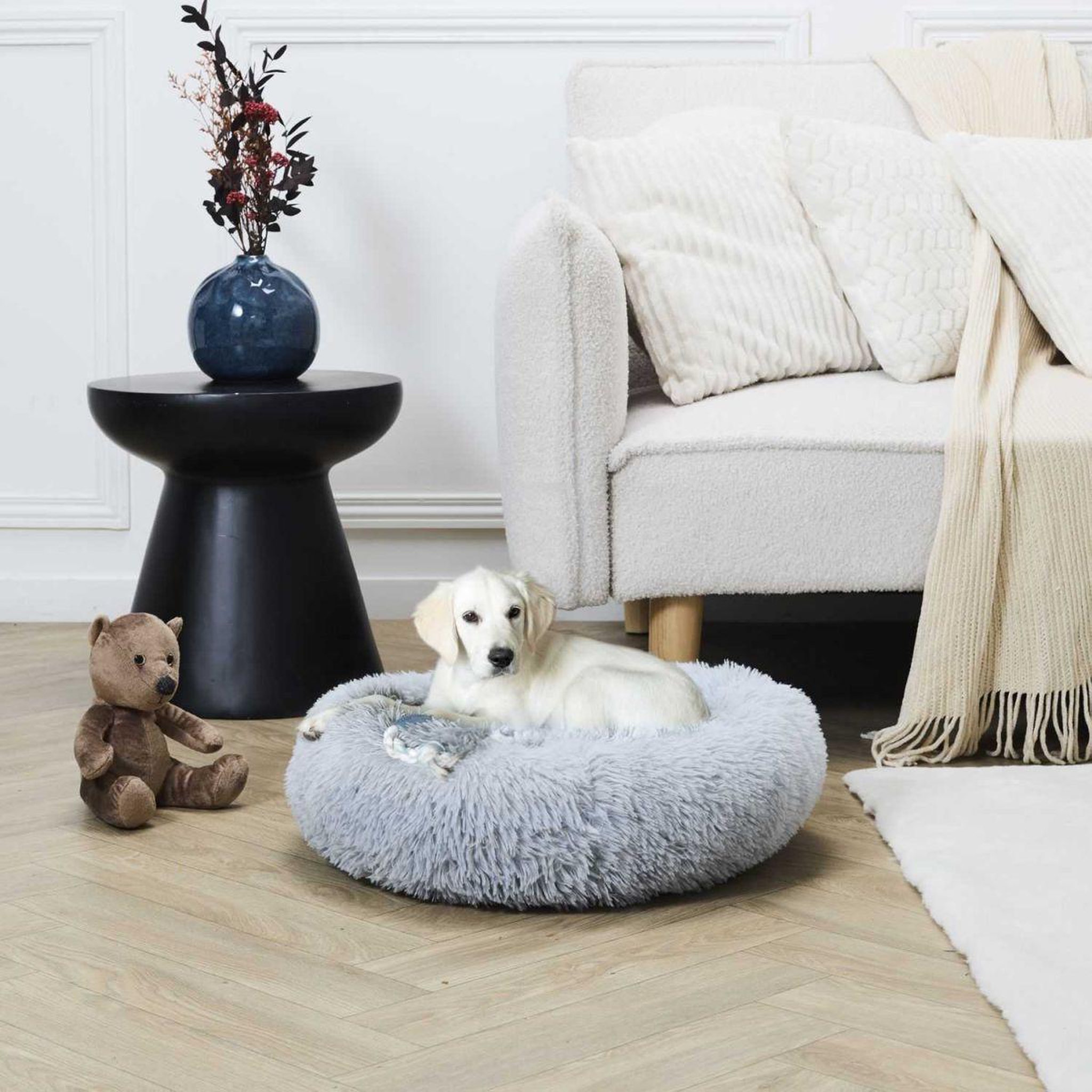 Voir la diapositive 4 : The concept Factory Panier rond chien & chat  apaisant  50cm gris