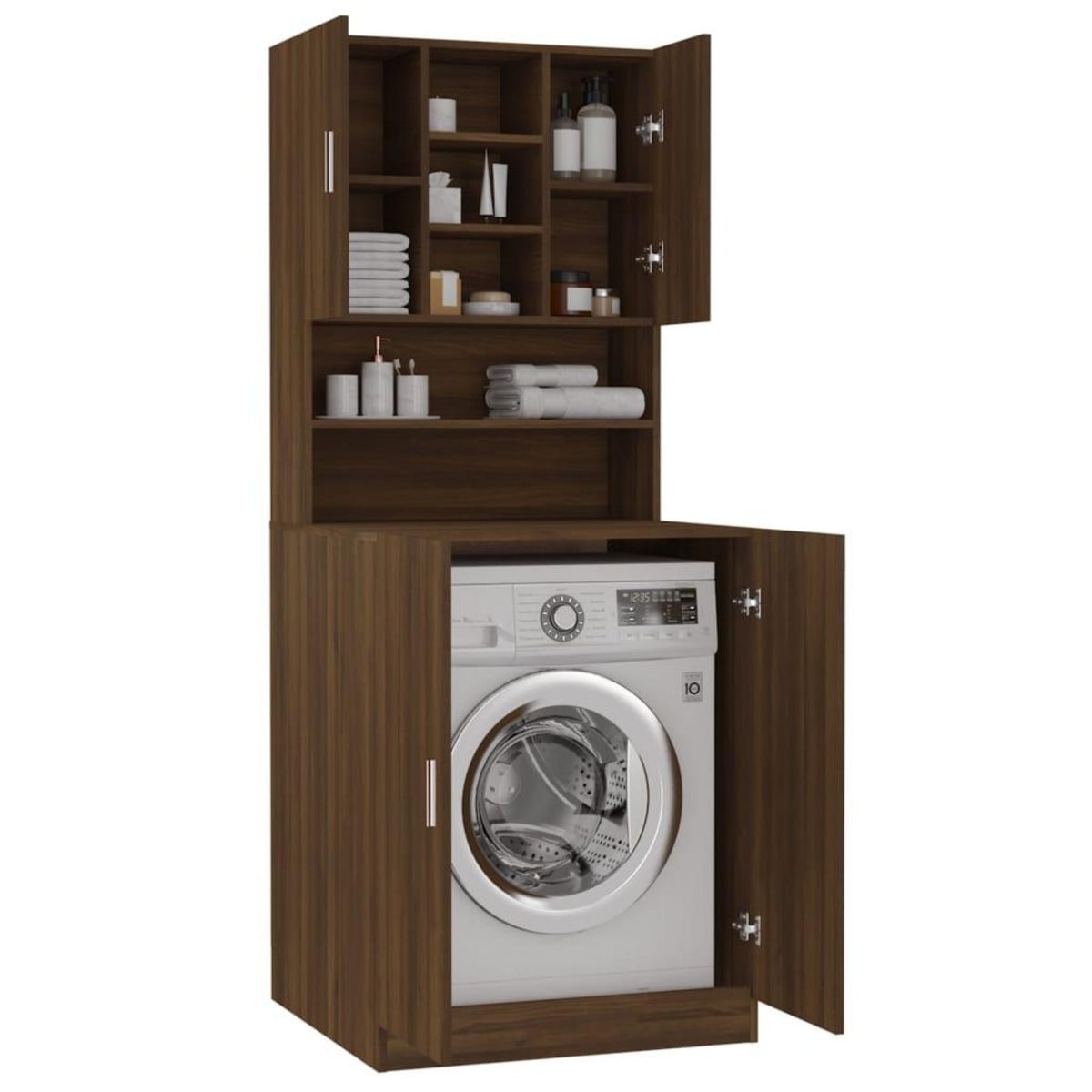VIDAXL Armoire de machine a laver Chene marron Bois d'ingenierie
