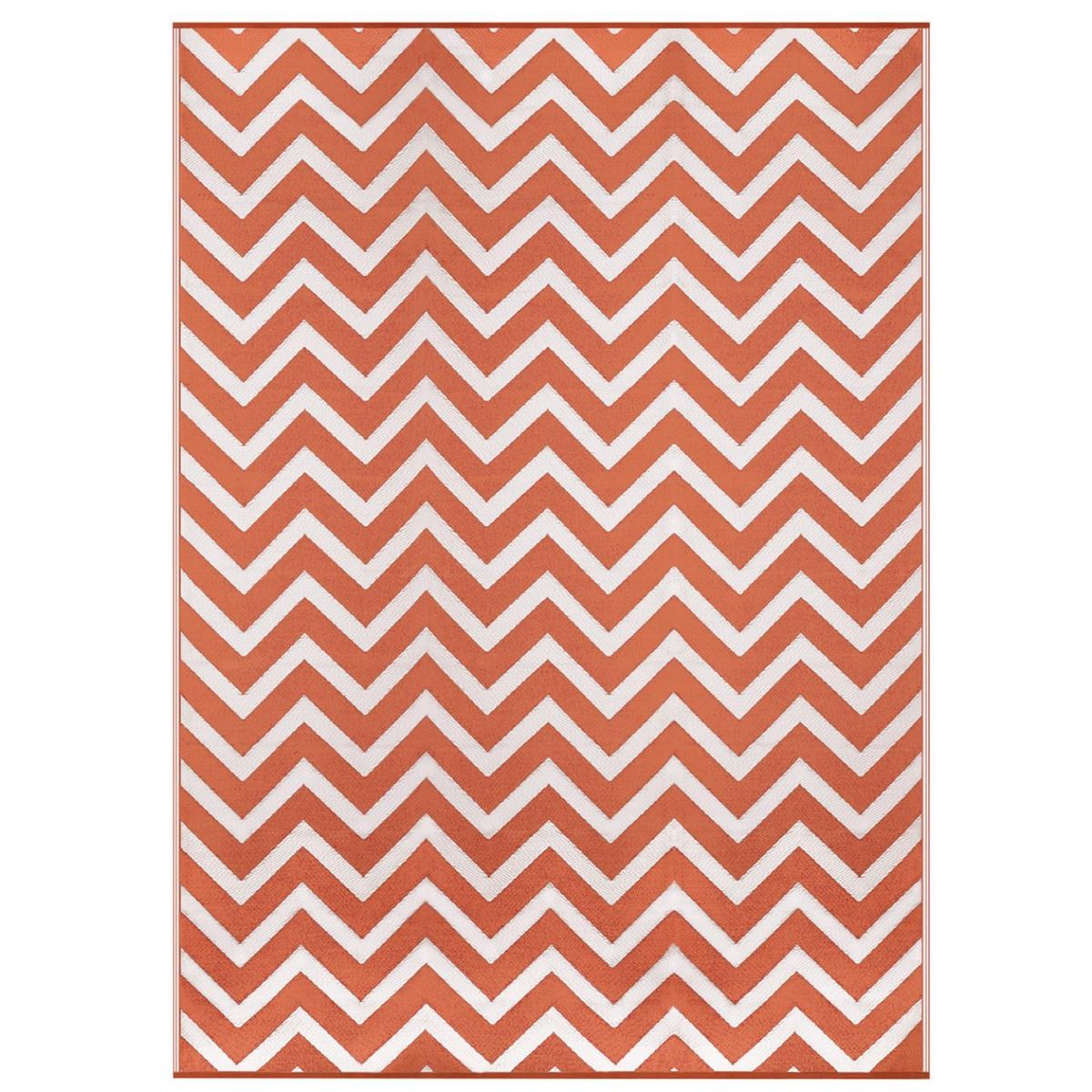ID MARKET Tapis extérieur CHEVRONS terracotta 270 x 370 CM