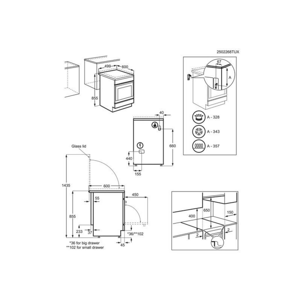 ELECTROLUX Gazinière Electrolux LKG500013W
