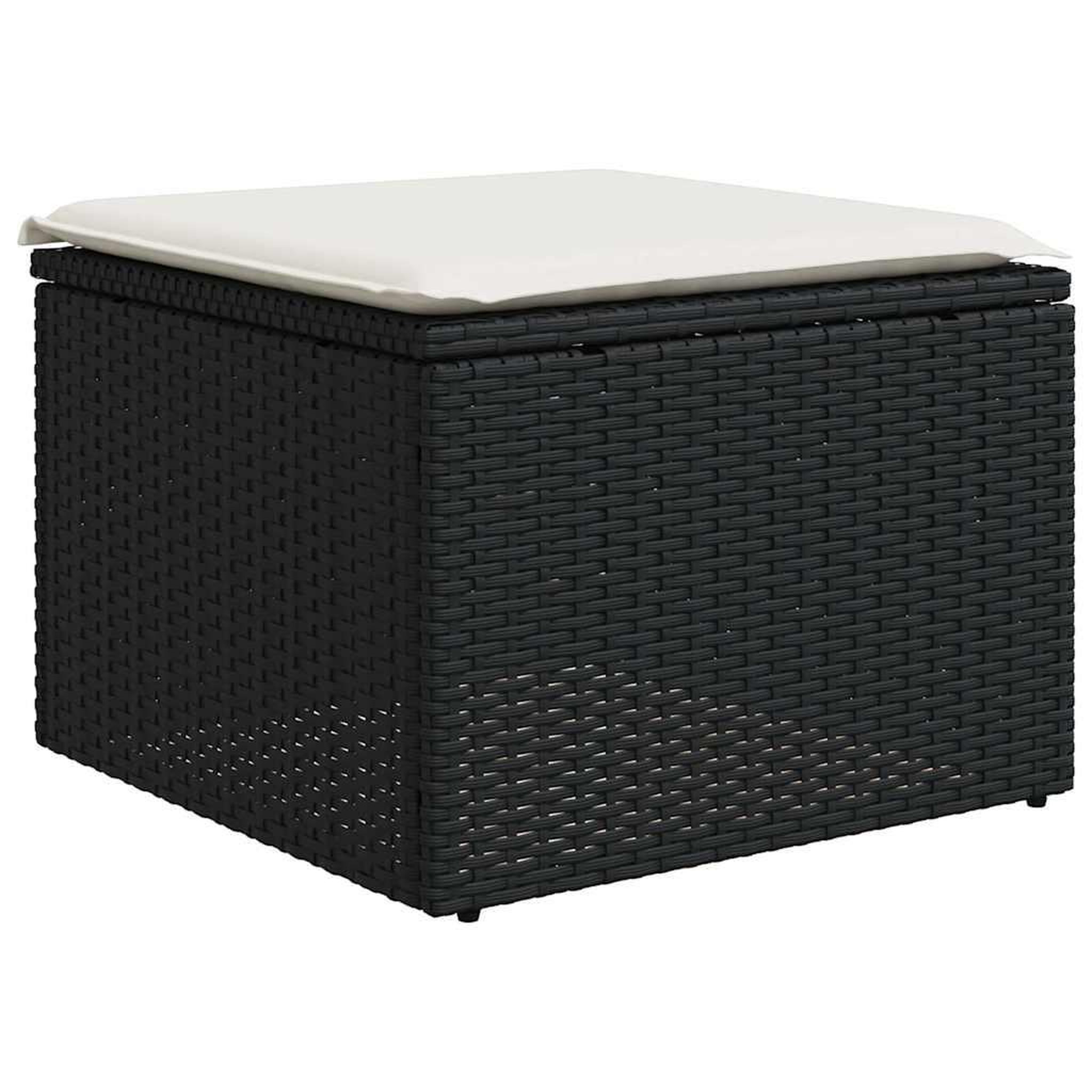 Voir la diapositive 5 : VIDAXL Salon de jardin 8 pcs avec coussins noir resine tressee