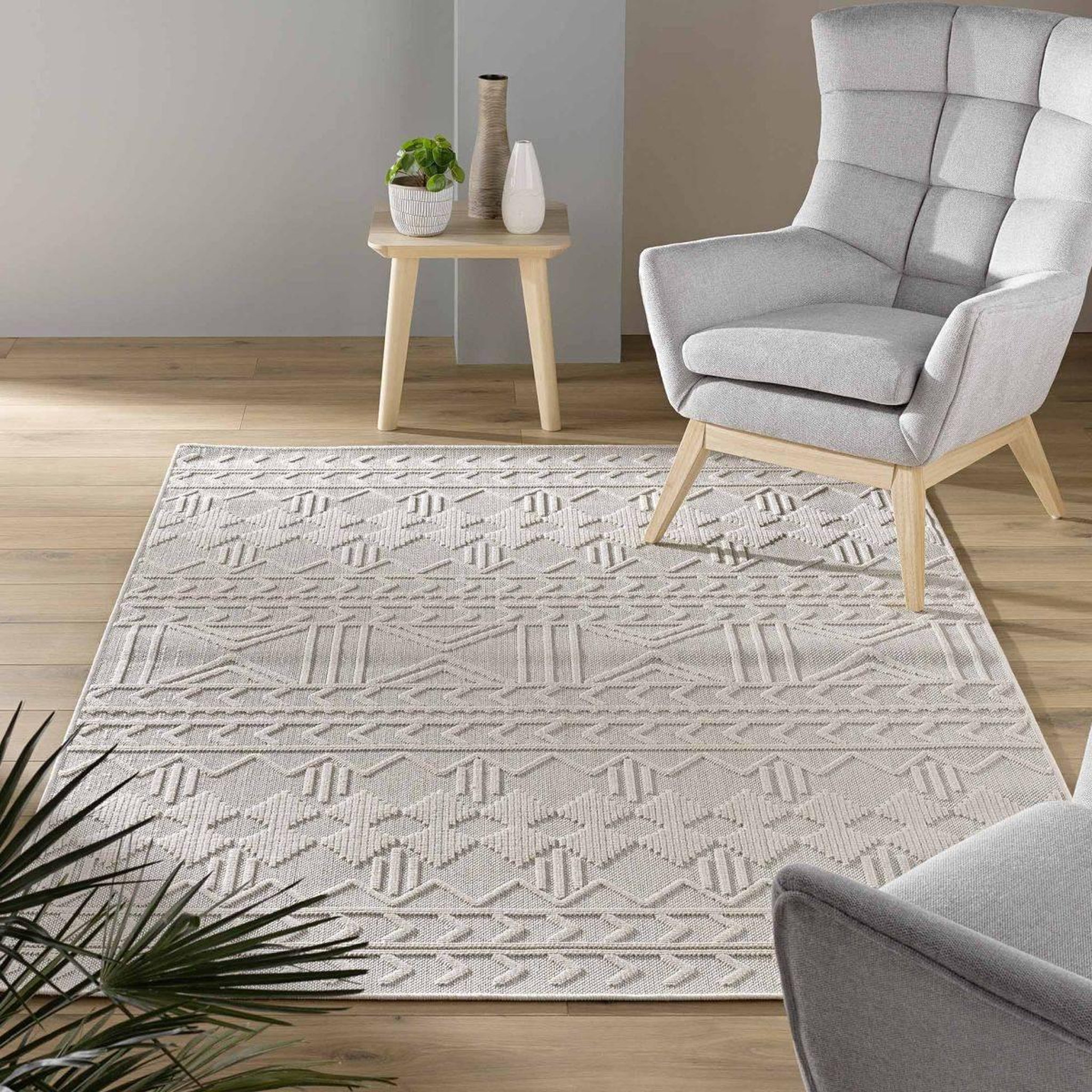 Voir la diapositive 5 : Douceur d'Intérieur Tapis déco tissé  valam  160x230cm naturel