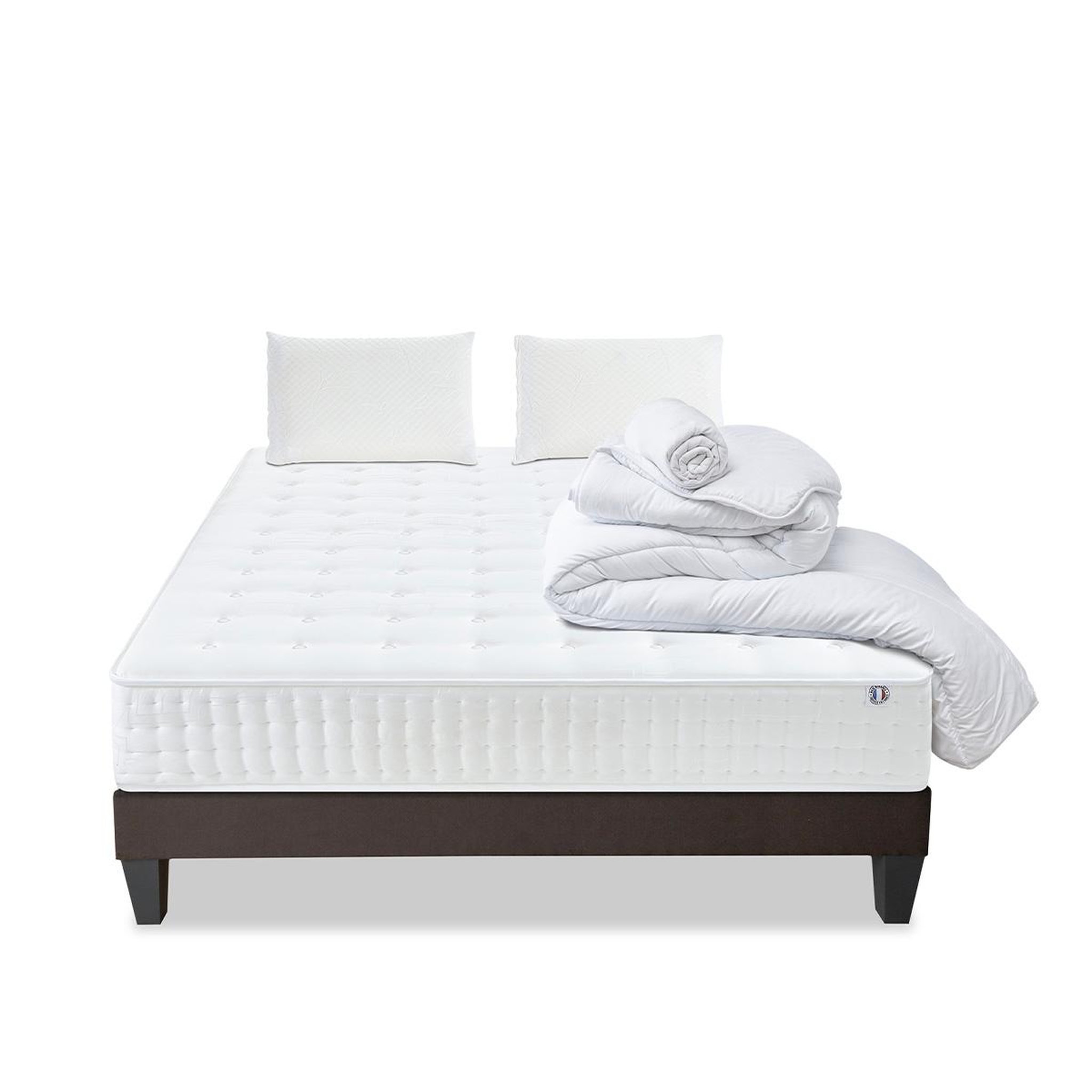 Voir la diapositive 1 : BELLECOUR Bellecour literie | pack prêt à dormir châtelet | matelas mémoire de forme + sommier + accessoires